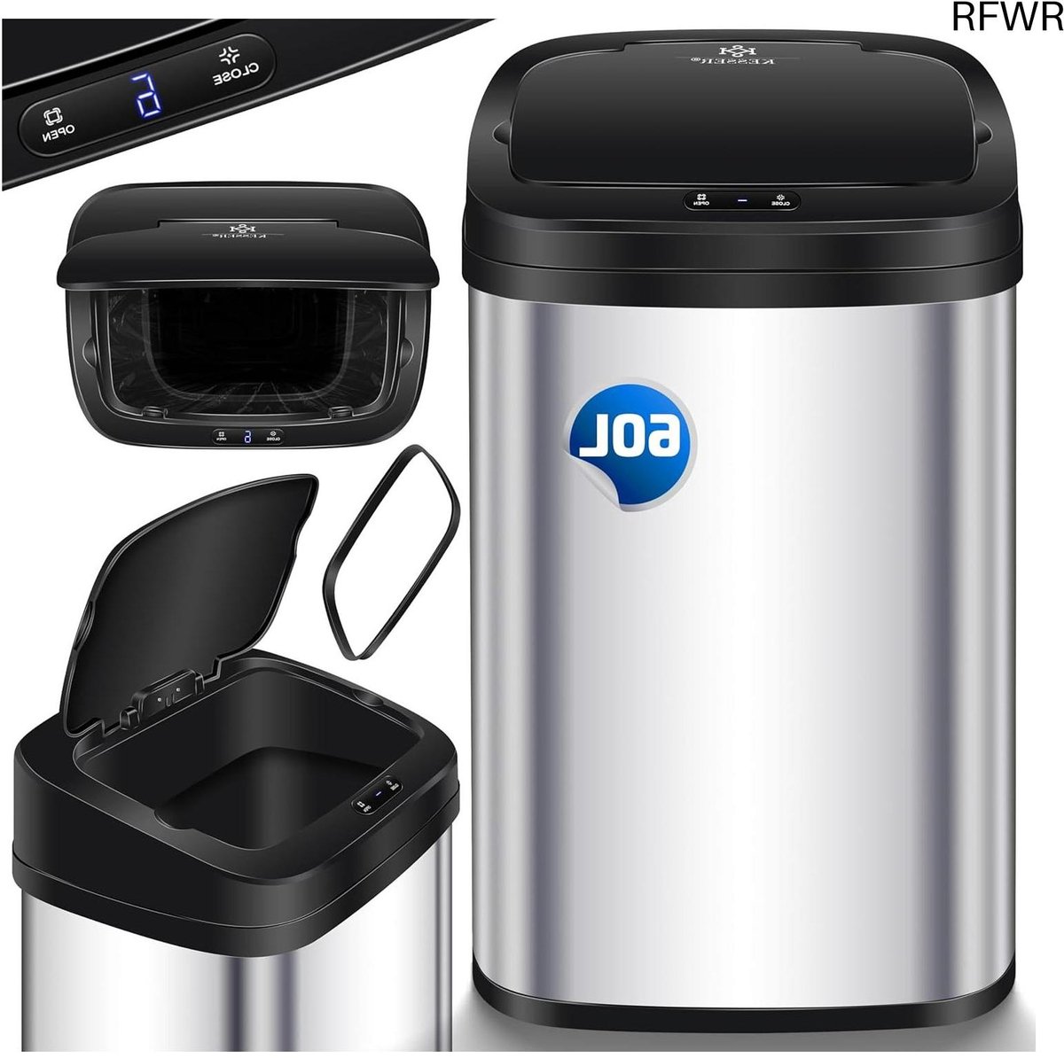  ® Sensor vuilnisemmer keuken 60L | Automatische afvalemmer met bewegingssensor en soft-close deksel